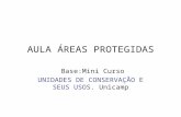 AULA ÁREAS PROTEGIDAS Base:Mini Curso UNIDADES DE CONSERVAÇÃO E SEUS USOS. Unicamp.