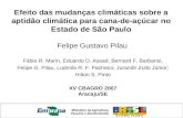 Efeito das mudanças climáticas sobre a aptidão climática para cana-de-açúcar no Estado de São Paulo Felipe Gustavo Pilau Fábio R. Marin, Eduardo D. Assad,