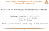 1 Autores: Douglas C. Bracalento Elson Silva da Rocha Sara F. Cocco Professor Orientador: Prof. Esp. Ivair Teixeira SAAC- Sistema de Avaliação de Atendimento.