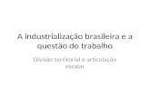A industrialização brasileira e a questão do trabalho Divisão territorial e articulação escalar.