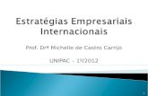 1 Prof. Drª Michelle de Castro Carrijo UNIPAC – 1º/2012.