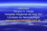 Convulsões no período neonatal Sérgio H. Veiga Hospital Regional da Asa Sul Unidade de Neonatologia   2011.