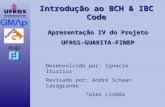 Introdução ao BCH & IBC Code Apresentação IV do Projeto UFRGS-GUARITA-FINEP Desenvolvido por: Ignacio Iturrioz Revisado por: André Schaan Casagrande Tales.