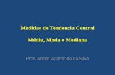 Medidas de Tendencia Central Média, Moda e Mediana Prof. André Aparecido da Silva.