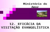 12. EFICÁCIA DA VISITAÇÃO EVANGELÍSTICA Ministério do Amor Ellen G White Pr. Marcelo Carvalho.