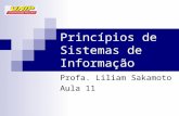 Princípios de Sistemas de Informação Profa. Liliam Sakamoto Aula 11.
