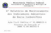 09/11/2010 Ministério Público Federal Procuradoria da República no Município de Criciúma/SC 4º Relatório de Monitoramento dos Indicadores Ambientais da.