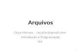 Arquivos Ceça Moraes – cecafac@gmail.comcecafac@gmail.com Introdução à Programação SI1 1.