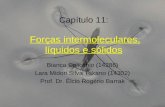 Capítulo 11: Forças intermoleculares, líquidos e sólidos Bianca Colicchio (14286) Lara Midori Silva Takano (14302) Prof. Dr. Élcio Rogério Barrak.