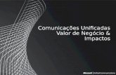 Comunicações Unificadas Valor de Negócio & Impactos.