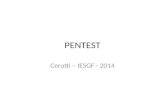PENTEST Cerutti – IESGF - 2014. Pentester antigo Facilidades pela novidade Departamentos não estavam preparados e... Acontecia facilmente: