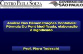 Prof. Piero Tedeschi Análise Das Demonstrações Contábeis: Fórmula Du Pont Modificada, elaboração e significado.