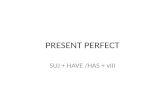 PRESENT PERFECT SUJ + HAVE /HAS + vIII. I II III (VERBOS IRREGULARES)