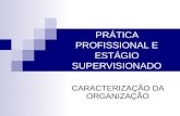 PRÁTICA PROFISSIONAL E ESTÁGIO SUPERVISIONADO CARACTERIZAÇÃO DA ORGANIZAÇÃO.