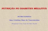 NUTRIÇÃO NO DIABETES MELLITUS NUTRICIONISTA Ana Cristina Dias de Vasconcelos Hospital Cruz Azul de São Paulo.