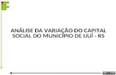 ANÁLISE DA VARIAÇÃO DO CAPITAL SOCIAL DO MUNICÍPIO DE IJUÍ - RS.