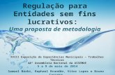 Regulação para Entidades sem fins lucrativos: Uma proposta de metodologia 5 a 9 de maio de 2014 Samuel Barbi, Raphael Brandão, Vitor Lopes e Bruno Carrara.
