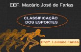 EEF. Macário José de Farias. Esporte Educacional.