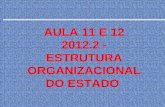 AULA 11 E 12 2012.2 - ESTRUTURA ORGANIZACIONAL DO ESTADO.