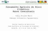 Zoneamento Agrícola de Risco Climático: Bases Conceituais Fábio Ricardo Marin Embrapa Informática Agropecuária Reunião Temática de Agricultura Rede Brasileira.