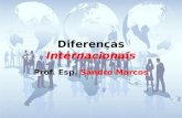Diferenças Internacionais Prof. Esp. Sandro Marcos.
