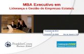 Fevereiro de 2015 a Dezembro de 2015 MBA Executivo em Liderança e Gestão de Empresas Estatais Rio de Janeiro / RJ.