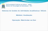 Universidade Federal do Piauí - UFPI Núcleo de Tecnologia da Informação - NTI Sistema de Gestão de Atividades Acadêmicas- SIGAA Módulo: Graduação Operação: