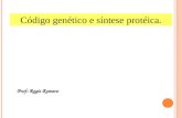 Prof: Regis Romero Código genético e síntese protéica.