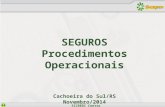 SICREDI Centro Leste RS SEGUROS Procedimentos Operacionais Cachoeira do Sul/RS Novembro/2014.