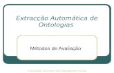 Extracção Automática de Ontologias Métodos de Avaliação Knowledge Discovery and Management Group.