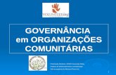 1 GOVERNÂNCIA em ORGANIZAÇÕES COMUNITÁRIAS Community Solutions- NESB Community Safety Projecto de Desenvolvimento e Coordenação Sob os auspícios do Illawarra.