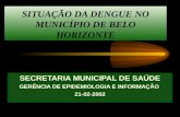 SITUAÇÃO DA DENGUE NO MUNICÍPIO DE BELO HORIZONTE SECRETARIA MUNICIPAL DE SAÚDE GERÊNCIA DE EPIDEMIOLOGIA E INFORMAÇÃO 21-02-2002.