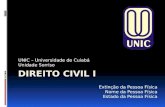 UNIC – Universidade de Cuiabá Unidade Sorriso Extinção da Pessoa Física Nome da Pessoa Física Estado da Pessoa Física.