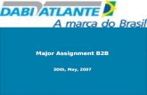 Major Assignment B2B 3Oth, May, 2007. THE COMPANY Name : Dabi Atlante S/A Indústrias Médico Odontológicas Atlante S.A. Dabi (Indústria Brasileira de Aparelhos.
