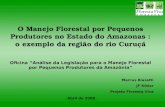 O Manejo Florestal por Pequenos Produtores no Estado do Amazonas : o exemplo da região do rio Curuçá Oficina “Análise da Legislação para o Manejo Florestal.