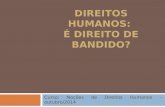 DIREITOS HUMANOS: É DIREITO DE BANDIDO? Curso: Noções de Direitos Humanos – outubro/2014.
