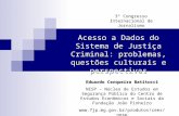 Acesso a Dados do Sistema de Justiça Criminal: problemas, questões culturais e perspectivas Eduardo Cerqueira Batitucci NESP – Núcleo de Estudos em Segurança.