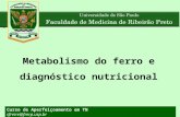 Metabolismo do ferro e diagnóstico nutricional Curso de Aperfeiçoamento em TN sfreire@fmrp.usp.br.