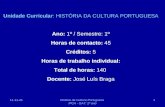 04-04-2015História da Cultura Portuguesa IPCA - GAT: 2º ano 1 Unidade Curricular: HISTÓRIA DA CULTURA PORTUGUESA Ano: 1º / Semestre: 1º Horas de contacto: