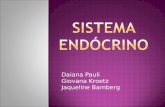 Daiana Pauli Giovana Kroetz Jaqueline Bamberg. O sistema endócrino é constituído por um grupo de órgãos, algumas vezes referidos como glândulas endócrinas.