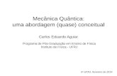 Mecânica Quântica: uma abordagem (quase) conceitual Carlos Eduardo Aguiar Programa de Pós-Graduação em Ensino de Física Instituto de Física - UFRJ IF-UFRJ,