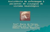 Assistência de enfermagem à pacientes em cirurgias do sistema neurológico Profª Maria de Fátima, adaptado por Profª Enfº Débora Rinaldi Nogueira.