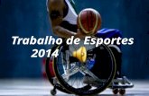 Trabalho de Esportes 2014 Hoje o Brasil conta com um número aproximado de 45,6 milhões de deficientes físicos.