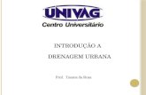 INTRODUÇÃO A DRENAGEM URBANA Prof. Tauana da Rosa.