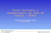 Agência Nacional de Vigilância Sanitária  Posto Portuário e Aeroportuário do Vale do Itajaí – PPAVI Hilnette de Carvalho Vieira Novembro/2011.