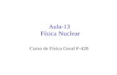 Aula-13 Física Nuclear Curso de Física Geral F-428.
