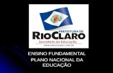 ENSINO FUNDAMENTAL PLANO NACIONAL DA EDUCAÇÃO. PROJETO DE LEI Aprova o Plano Nacional de Educação para o decênio 2011-2020, e dá outras providências.