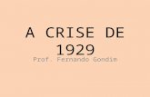 A CRISE DE 1929 Prof. Fernando Gondim. A FORÇA DOS EUA NO MUNDO Fim da guerra de Secessão (1865) Surgimento de indústrias Têxteis, Metalúrgicas, Siderúrgicas.