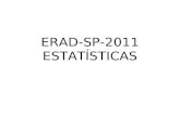 ERAD-SP-2011 ESTATÍSTICAS. Público Abrange inscritos, convidados, comissão 180 Inscritos, 162 Participantes Origem: –38 Instituições Participantes –11.