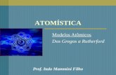 Modelos Atômicos Dos Gregos a Rutherford Prof. Italo Mammini Filho ATOMÍSTICA.